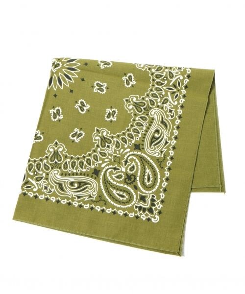 RAGEBLUE（レイジブルー）の「＜USA製＞バンダナ（ファッション雑貨・ホワイト/ブラック/レッド/オリーブ系/ネイビー・ONE SIZE）」の3枚目の写真