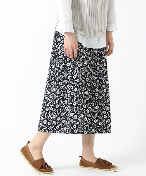 studio CLIP（スタディオクリップ）の「プリントアソートスカーチョ（パンツ・ストライプ/小紋柄/花柄/チェック・M/L）」の4枚目の写真