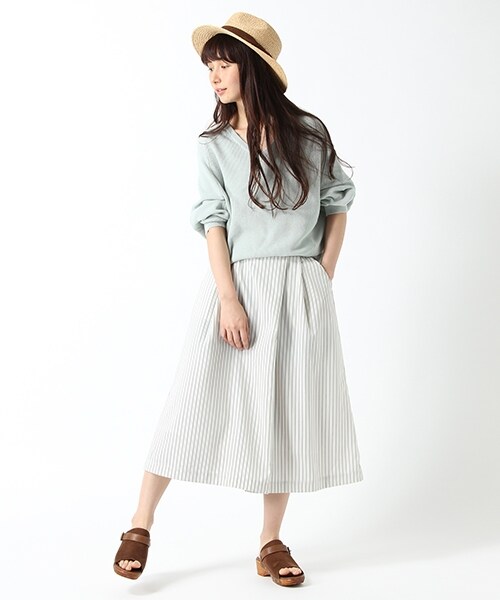 studio CLIP（スタディオクリップ）の「プリントアソートスカーチョ（パンツ・ストライプ/小紋柄/花柄/チェック・M/L）」の5枚目の写真