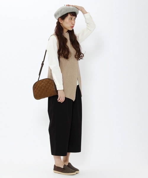 studio CLIP（スタディオクリップ）の「ツイルタックワイドパンツ（パンツ・ブラック/ベージュ/カーキ/ネイビー・M/L）」の5枚目の写真