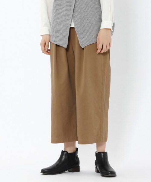 studio CLIP（スタディオクリップ）の「ツイルタックワイドパンツ（パンツ・ブラック/ベージュ/カーキ/ネイビー・M/L）」の2枚目の写真