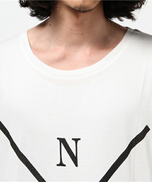 unrelaxing(アンリラクシング)の「スーパーオーバーサイズビッグTシャツ ビッグシルエットドロップショルダーTシャツ(Tシャツ/カットソー・メンズ・ホワイト/ブラック・FREE)」の5枚目の写真