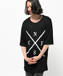 unrelaxing | スーパーオーバーサイズビッグTシャツ ビッグシルエットドロップショルダーTシャツ(Tシャツ/カットソー)