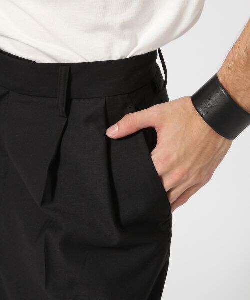 HARE（ハレ）の「タックワイドパンツ（パンツ・ブラック/グレー/ブラウン・S/M/L）」の11枚目の写真