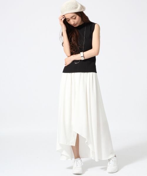 JEANASIS（ジーナシス）の「ランダムテレコノースリーブ（トップス・オフホワイト()/ブラック()/グレー()/グリーン()・FREE）」の11枚目の写真