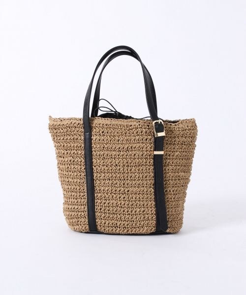 A part by(アパートバイ)の「ペーパーコントロールトート(バッグ・ホワイト/ブラック・ナシ)」の4枚目の写真