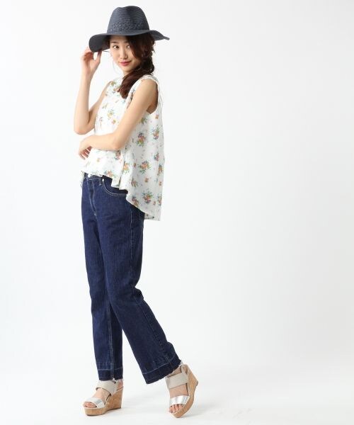 BLISS POINT（ブリスポイント）の「12.5OZカットオフデニムフレアパンツ（パンツ・ブルー/ネイビー・M/L）」の3枚目の写真