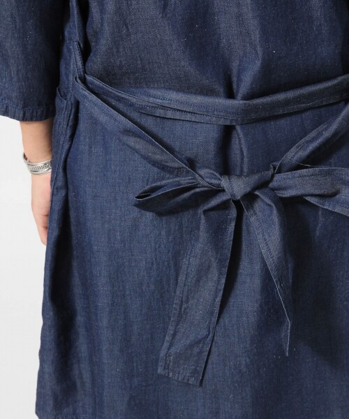 RAGEBLUE（レイジブルー）の「綿麻デニムガウン7分袖（トップス・ブルー系/ネイビー系・M/L）」の13枚目の写真