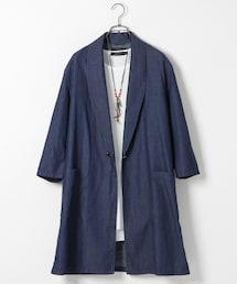 RAGEBLUE | 綿麻デニムガウン7分袖(トップス)