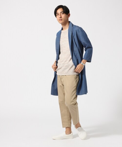 RAGEBLUE（レイジブルー）の「綿麻デニムガウン7分袖（トップス・ブルー系/ネイビー系・M/L）」の14枚目の写真