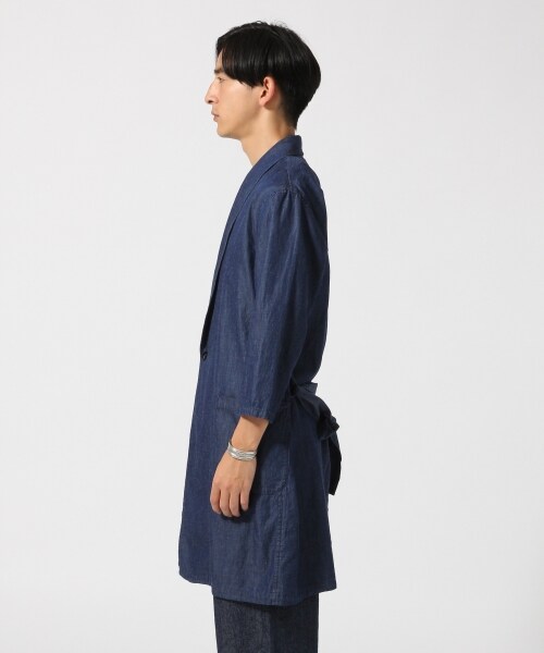 RAGEBLUE（レイジブルー）の「綿麻デニムガウン7分袖（トップス・ブルー系/ネイビー系・M/L）」の6枚目の写真