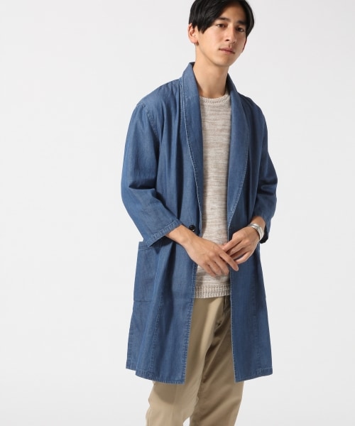 RAGEBLUE（レイジブルー）の「綿麻デニムガウン7分袖（トップス・ブルー系/ネイビー系・M/L）」の15枚目の写真