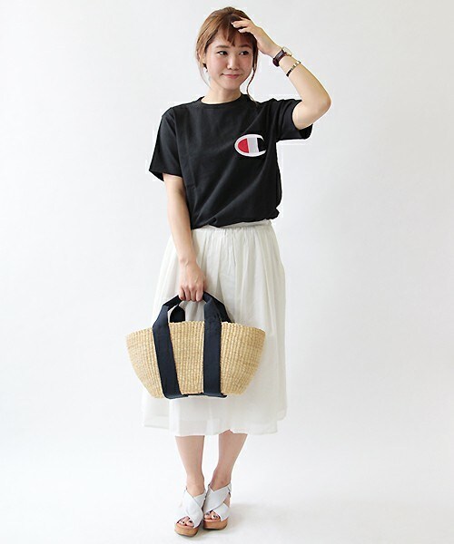 Champion（チャンピオン）の「champion ロゴTシャツ（Tシャツ/カットソー・レディース・ホワイト/ブラック/杢グレー・36）」の15枚目の写真