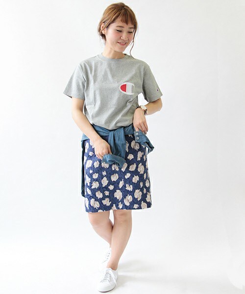 Champion（チャンピオン）の「champion ロゴTシャツ（Tシャツ/カットソー・レディース・ホワイト/ブラック/杢グレー・36）」の16枚目の写真