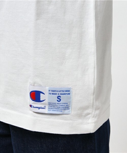 Champion（チャンピオン）の「champion ロゴTシャツ（Tシャツ/カットソー・レディース・ホワイト/ブラック/杢グレー・36）」の9枚目の写真
