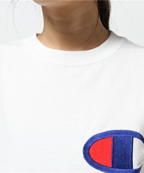 Champion（チャンピオン）の「champion ロゴTシャツ（Tシャツ/カットソー・レディース・ホワイト/ブラック/杢グレー・36）」の7枚目の写真