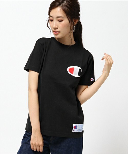 Champion（チャンピオン）の「champion ロゴTシャツ（Tシャツ/カットソー・レディース・ホワイト/ブラック/杢グレー・36）」の13枚目の写真