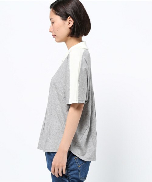 FRAPBOIS（フラボア）の「スムーT（Tシャツ/カットソー・レディース・ホワイト/グレー/イエロー・1）」の5枚目の写真