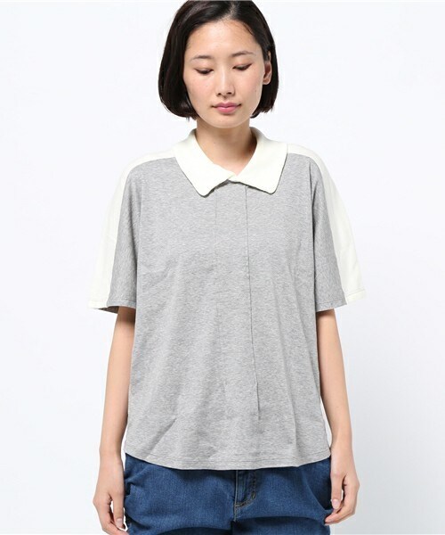 FRAPBOIS（フラボア）の「スムーT（Tシャツ/カットソー・レディース・ホワイト/グレー/イエロー・1）」の4枚目の写真