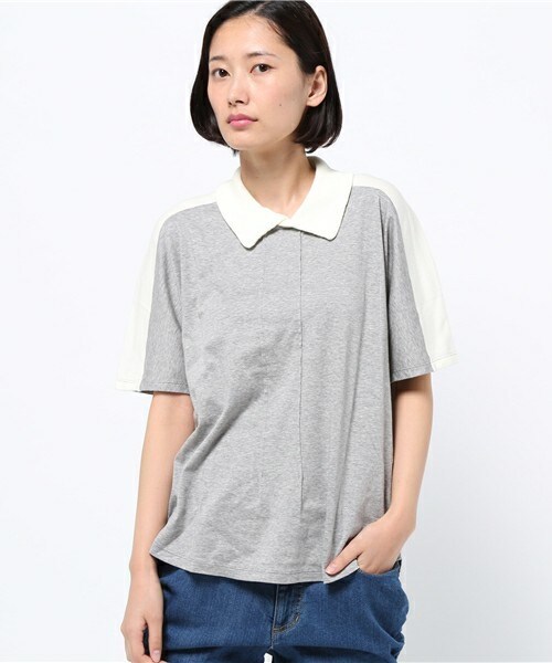 FRAPBOIS（フラボア）の「スムーT（Tシャツ/カットソー・レディース・ホワイト/グレー/イエロー・1）」の2枚目の写真