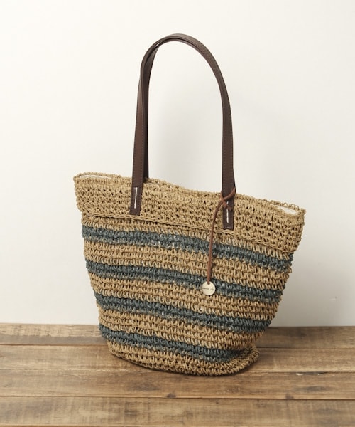 studio CLIP（スタディオクリップ）の「ペーパーアソートトートバッグ（バッグ・ブラック/キャメル/グリーン/ブルー・F）」の3枚目の写真