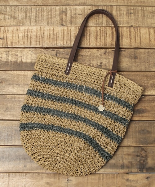 studio CLIP（スタディオクリップ）の「ペーパーアソートトートバッグ（バッグ・ブラック/キャメル/グリーン/ブルー・F）」の5枚目の写真