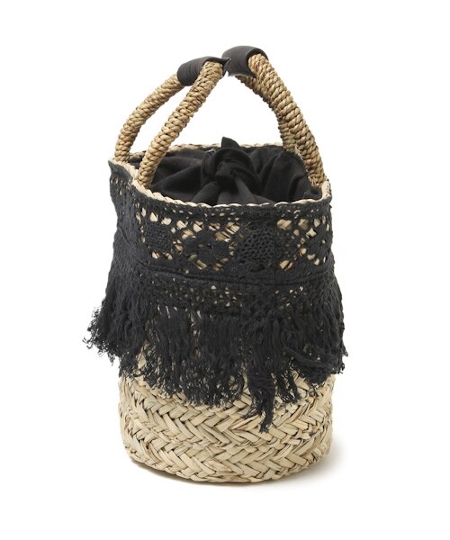 studio CLIP（スタディオクリップ）の「フリンジミニかごバッグ（バッグ・ホワイト/ブラック/キャメル・F）」の7枚目の写真