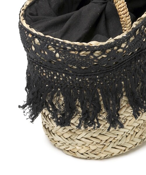 studio CLIP（スタディオクリップ）の「フリンジミニかごバッグ（バッグ・ホワイト/ブラック/キャメル・F）」の11枚目の写真