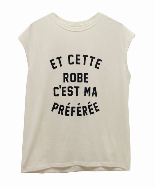 AGNOST(アグノスト)の「AGNOST フロッキープリントタンクトップ(Tシャツ/カットソー・レディース・ホワイト・38)」の1枚目の写真