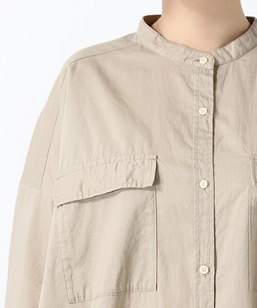 studio CLIP（スタディオクリップ）の「コットンダンガリーダブルポケットロングワンピース（ワンピース/ドレス・オフホワイト/ベージュ/ネイビー・F）」の7枚目の写真