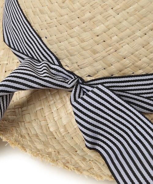 studio CLIP（スタディオクリップ）の「雑材フリンジハット（帽子・シャンブレーリボン/ボーダーリボン・F）」の11枚目の写真