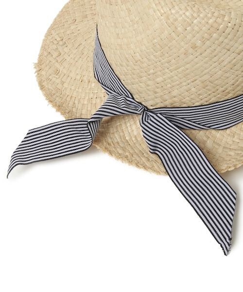 studio CLIP（スタディオクリップ）の「雑材フリンジハット（帽子・シャンブレーリボン/ボーダーリボン・F）」の7枚目の写真