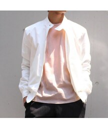 Cuirs | スタンドカラーコットンホワイトブルゾン(ブルゾン)