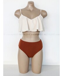 INSTYLEFIT | バイカラーラッフルビキニ(スイムグッズ)