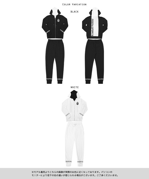 Moery Sport（モエリースポーツ）の「モエリースポーツ MSFCセットアップ（セットアップ・メンズ・ブラック/ホワイト・S/M/L/XL）」の14枚目の写真
