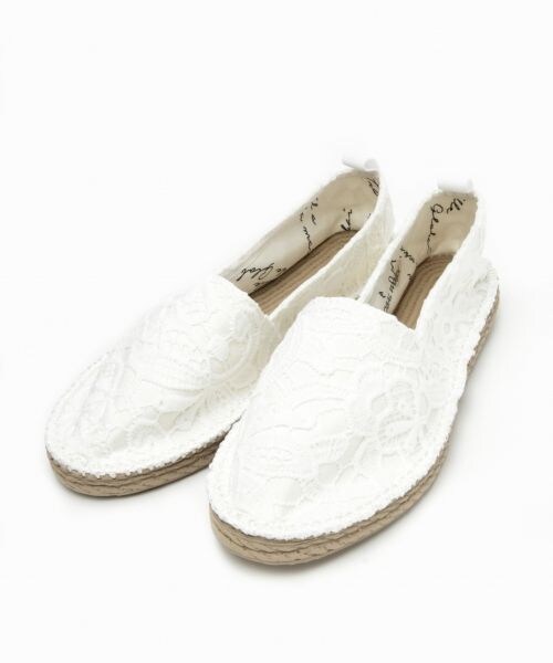 GLOBAL WORK(グローバルワーク)の「エスパドリーユ Women(シューズ・キカガラ/ハナガラ/ホワイト(レース)/ブラック(レース)/ブラック(スタッズ)/シルバー/ゴールド/カーキ(スタッズ)・M(23-23.5cm)/L(24-24.5cm))」の2枚目の写真