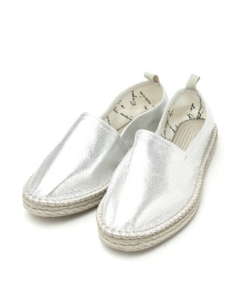 GLOBAL WORK(グローバルワーク)の「エスパドリーユ Women(シューズ・キカガラ/ハナガラ/ホワイト(レース)/ブラック(レース)/ブラック(スタッズ)/シルバー/ゴールド/カーキ(スタッズ)・M(23-23.5cm)/L(24-24.5cm))」の6枚目の写真