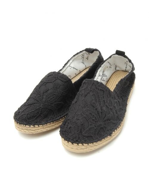 GLOBAL WORK(グローバルワーク)の「エスパドリーユ Women(シューズ・キカガラ/ハナガラ/ホワイト(レース)/ブラック(レース)/ブラック(スタッズ)/シルバー/ゴールド/カーキ(スタッズ)・M(23-23.5cm)/L(24-24.5cm))」の3枚目の写真