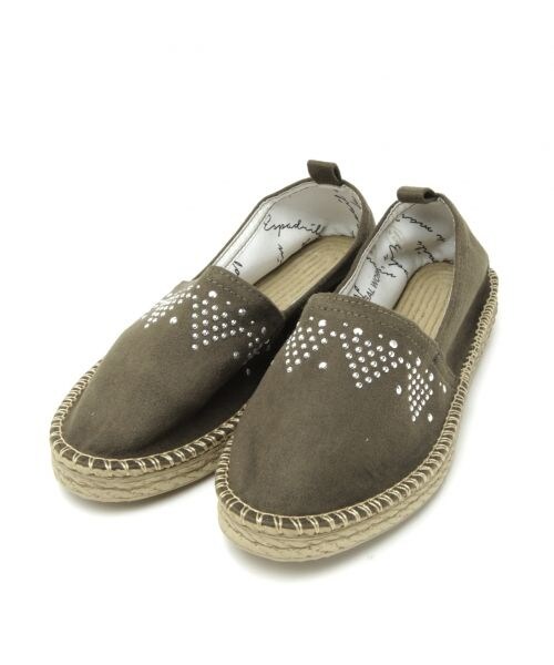 GLOBAL WORK(グローバルワーク)の「エスパドリーユ Women(シューズ・キカガラ/ハナガラ/ホワイト(レース)/ブラック(レース)/ブラック(スタッズ)/シルバー/ゴールド/カーキ(スタッズ)・M(23-23.5cm)/L(24-24.5cm))」の5枚目の写真