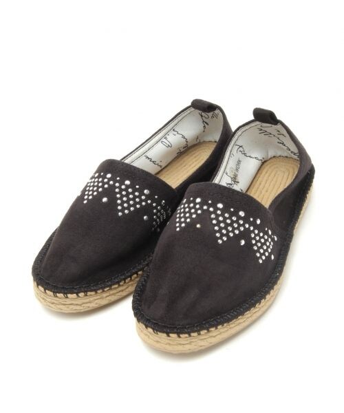 GLOBAL WORK(グローバルワーク)の「エスパドリーユ Women(シューズ・キカガラ/ハナガラ/ホワイト(レース)/ブラック(レース)/ブラック(スタッズ)/シルバー/ゴールド/カーキ(スタッズ)・M(23-23.5cm)/L(24-24.5cm))」の4枚目の写真