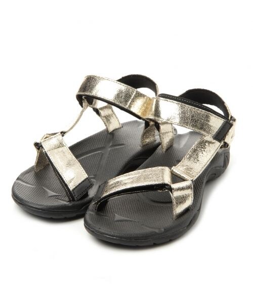 GLOBAL WORK(グローバルワーク)の「スポーツサンダル(シューズ・ホワイト/ブラック/ゴールド・M(23-23.5cm)/L(24-24.5cm))」の3枚目の写真