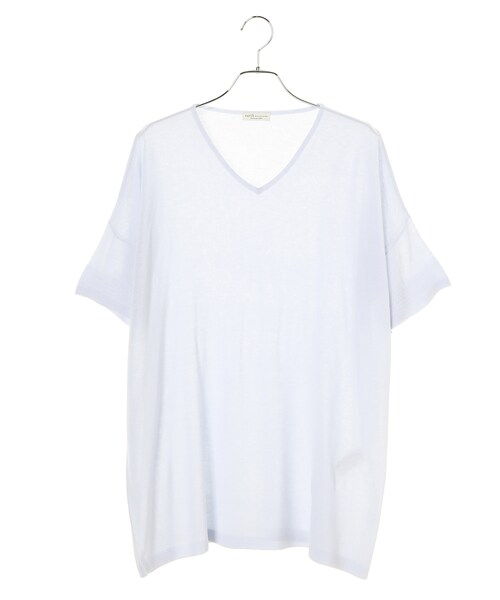 earth music&ecology（アースミュージックアンドエコロジー）の「【Special Price】ボックスニットチュニック（トップス・アイボリー/ライトベージュ/サックスブルー/ネイビー・F）」の3枚目の写真