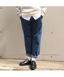 Cuirs | オリジナルピンストライプ柄デニムワイドパンツ(その他パンツ)