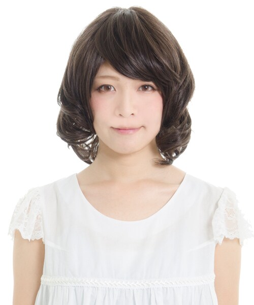 FondMi(フォンドミィ)の「メレンゲカール(ウィッグ・レディース・カフェモカ/レモンティー/カフェオレ/キャラメルラテ/ハニーミルク・前髪:21cm 横髪:31cm 後髪:34cm:重量 約93g/前髪:21cm 横髪:31cm 後髪:34cm:重量 約93g )」の4枚目の写真