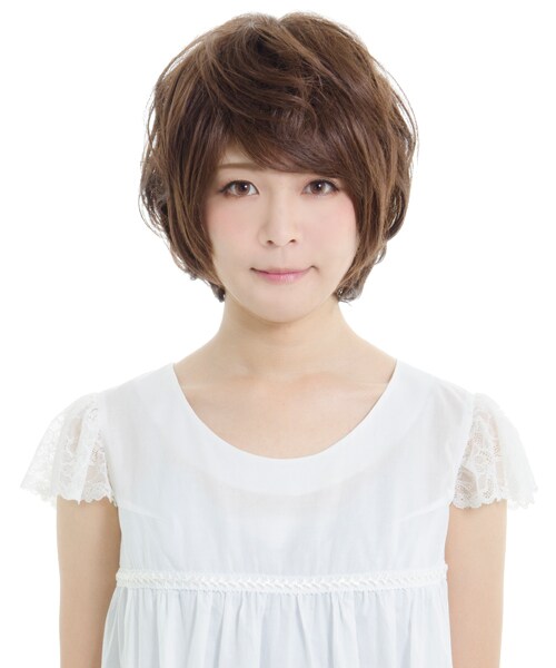 FondMi（フォンドミィ）の「スフレショート（ウィッグ・レディース・ショコラティー/ダークモカ/マロンラテ/カフェオレ/シャンパン・前髪：19cm 横髪：28cm 後髪：31cm：重量 約50g）」の3枚目の写真