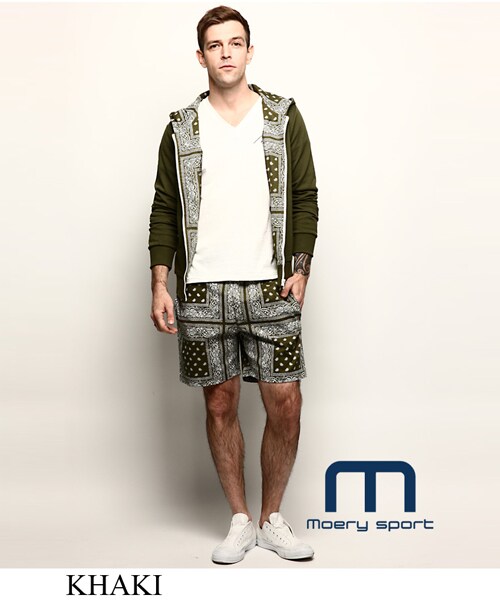 Moery Sport（モエリースポーツ）の「モエリースポーツ SURFバンダナセットアップ メンズ（セットアップ・メンズ・ホワイト/カーキ/ネイビー・S/M/L/XL）」の8枚目の写真