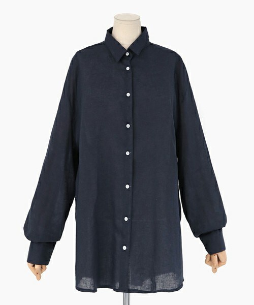 DHOLIC(ディーホリック)の「オーバーサイズリネンシャツ(シャツ/ブラウス・レディース・ホワイト/ピンク/ネイビー・FREE)」の2枚目の写真