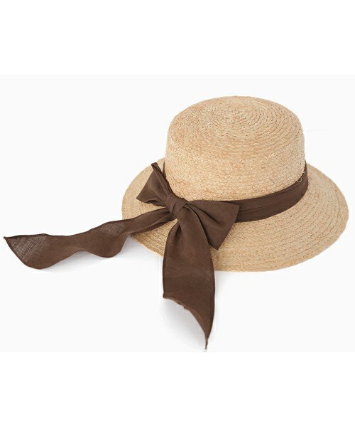 DHOLIC（ディーホリック）の「ロングリボンポイントストローハット（ハット・レディース・ブラック/ピンクブラウン/ブラウン/ブラックグレー/カーキ・FREE）」の4枚目の写真