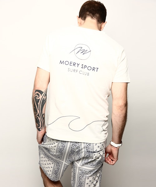 Moery Sport(モエリースポーツ)の「モエリースポーツ SURF Tシャツ メンズ(Tシャツ/カットソー・メンズ・ホワイト/ネイビー・S/M/L/XL)」の4枚目の写真