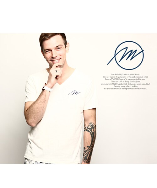 Moery Sport(モエリースポーツ)の「モエリースポーツ SURF Tシャツ メンズ(Tシャツ/カットソー・メンズ・ホワイト/ネイビー・S/M/L/XL)」の5枚目の写真